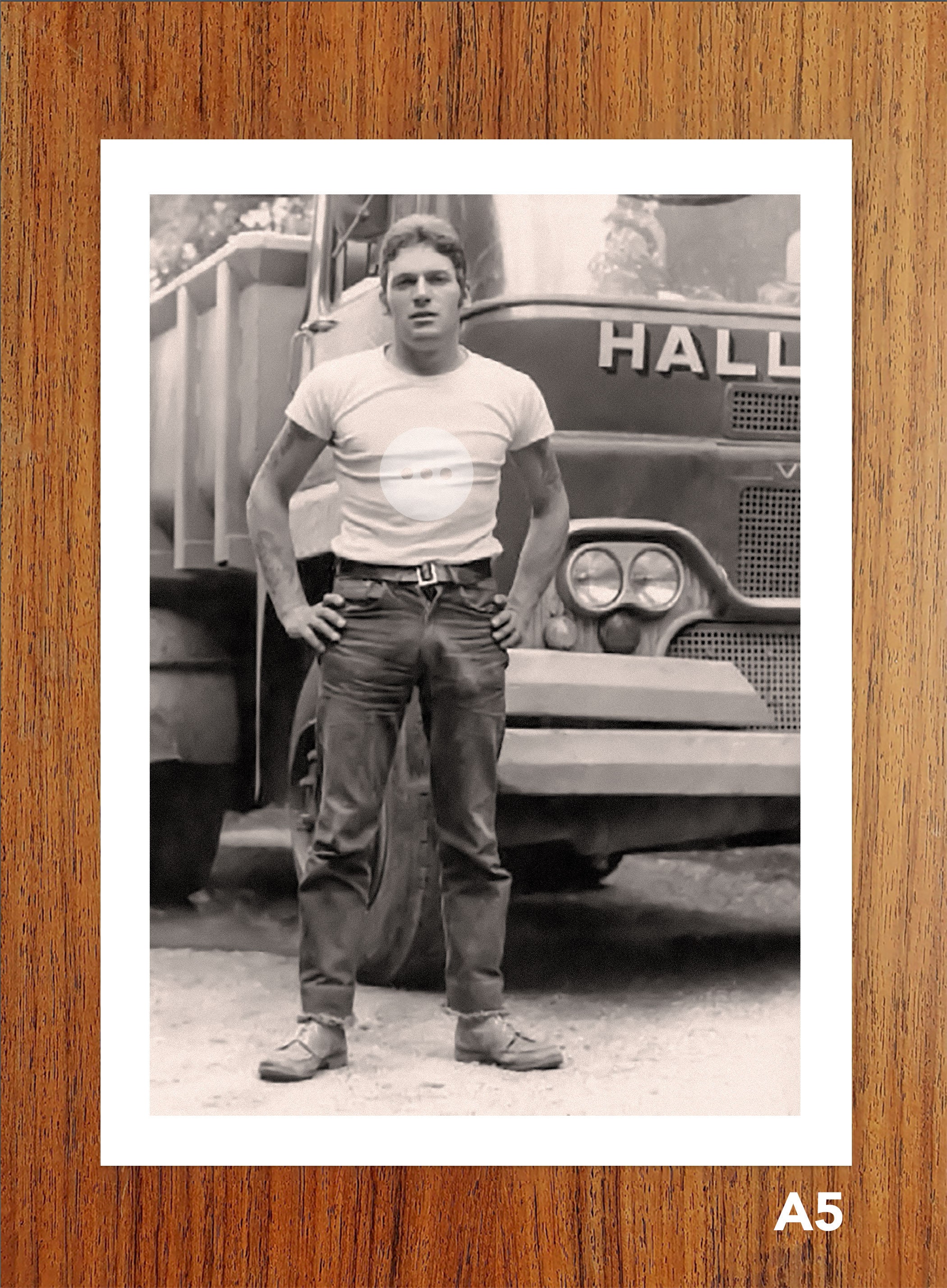 Huge Bulge Of Alpha Male Truck Driver Vintage Photo Gay Art Etsy