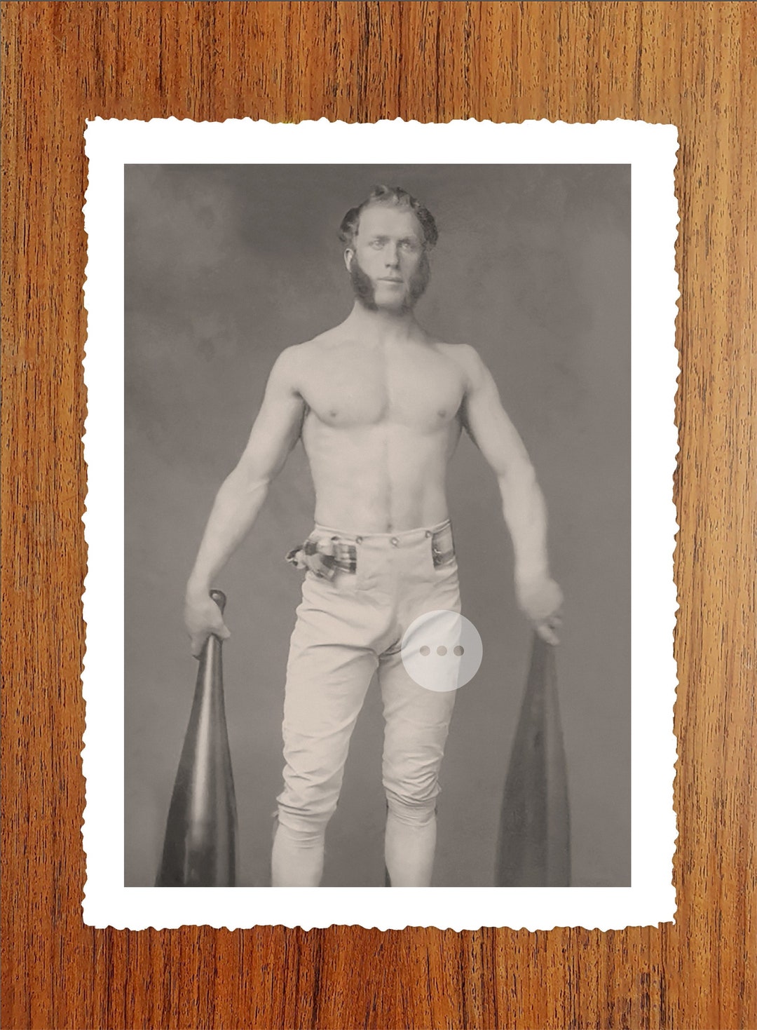 Shirtless Handsome Victorian Man Photograph Nice Bulge Vintage - Etsy