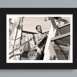 Nude Male Vintage Photo of a Naked Man Showering Outside Gay - Etsy