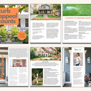 Spring Curb Appeal Workbook, Real Estate Template, Home Seller Packet, Realtor Marketing, Yard Maintenance, Home Design, Canva Flyer