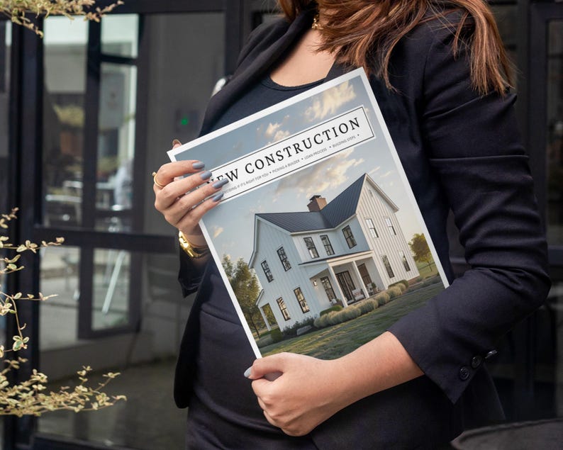Realtor Tools Real Estate Digital Download New Home Construction Guide Builder Selection Guide Real Estate Client Resources Canva Template Marketing Material Lead Magnet