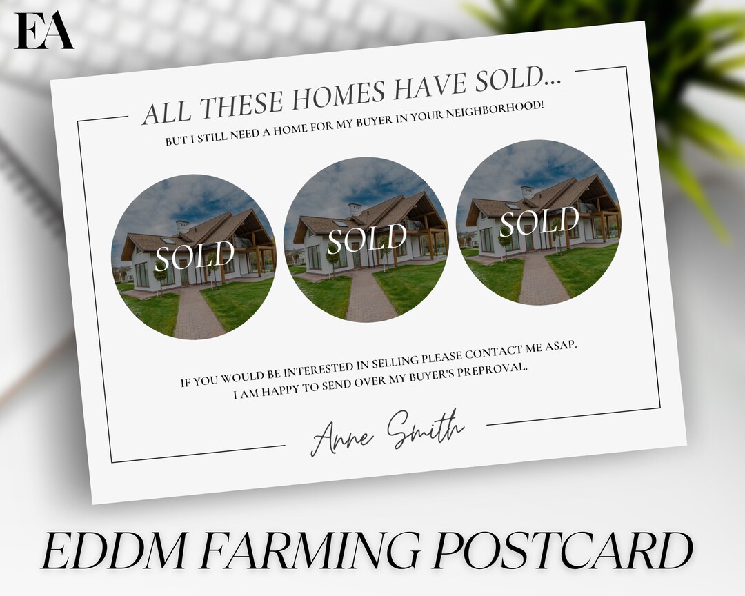 I Have Buyers Postcard, Real Estate Postcard, Real Estate Farming