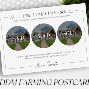 Tengo postal de compradores, postal de bienes raíces, postal de agricultura inmobiliaria, Canva, descarga instantánea, tarjetas de comprador de agentes inmobiliarios, correo inmobiliario