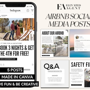 Airbnb-Vorlagen, Airbnb, VRBO-Verleih, druckbare Ferienvermietung, Vorlage für VRBO, Canva-Vorlage für Ferienobjekte