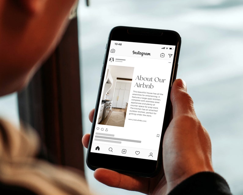 Airbnb Instagram Canva Template, Vacation Rental Social Media Posts - Etsy