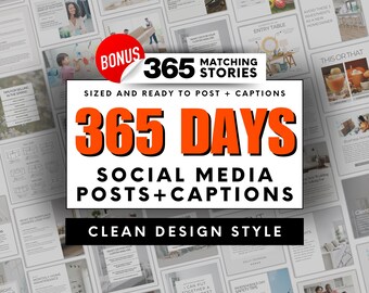 Real Estate Social Media Posts Bundle, 365 Days Content Planner, Realtor Instagram, Canva Template, Realtor Marketing, Real Estate Template