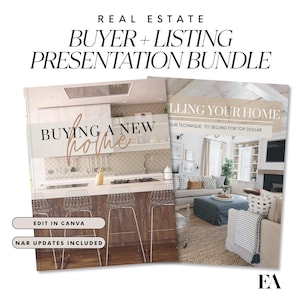 Real Estate Buyer & Seller Guide: Realtor Marketing Bundle (Canva Flyer Template)
