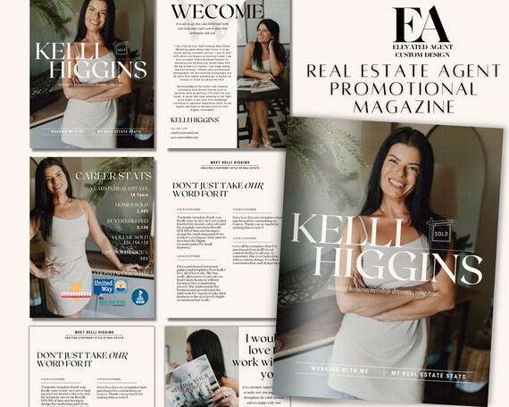 Real Estate Marketing Template Canva Template for Realtor Open House Material Property Promotion Lead Generation, Realtor Packet, Handout
