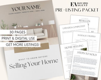 Real Estate Pre Listing Packet, Realtor Presentation Template