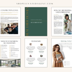 May include: A brochure for a home builder, Hampton Homes, that focuses on building healthier homes. The brochure includes information about construction loans, standard features in their homes, testimonials, and how they are building healthier homes. The brochure has a green and gold color scheme.