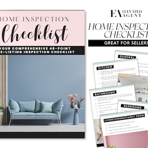 Home Inspections, Real Estate Seller Checklist, Home Inspection Checklist, Seller Checklist,Inspection Checklist,Real Estate Seller Template