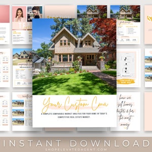 Home Equity Report | CMA Packet Clients | Comparative Market Analysis | Listing Presentation | Seller Guide Real Estate Prospecting | Canva