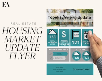 Market update Real Estate Flyer Template Market Update realtor prospecting Market Real Estate Marketing, Neighborhood Flyer Marketing Canva