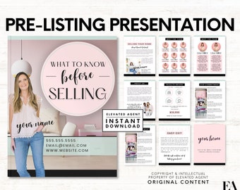 Real Estate Seller Pre-Listing Presentation Template, Canva Editable (Digital Download)