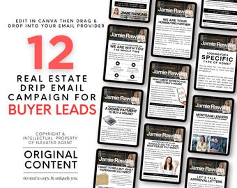 Real Estate Email Template, Transaction Coordinator, Realtor Email Template, Email Marketing, Real Estate Drip Campaign, Realtor Marketing
