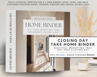 Real Estate Client Closing Gift, New Home Binder, Home Buyer Packet, Real Estate Marketing, Client Exit Packet, Real Estate Guide, Canva