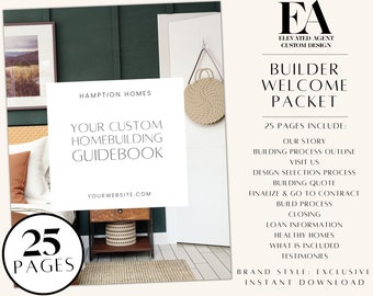 Real Estate Welcome Guide Luxury Builder Template Client Onboarding System New Client Welcome Kit Construction Project Management Custom