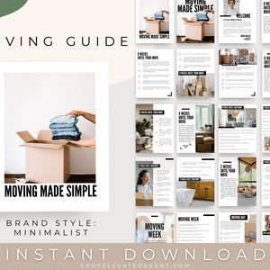 Moving Guide, Moving Checklist, Real Estate Moving Checklist, Moving Checklist Canva, Moving Planner, Packing Checklist, Relocation Guide