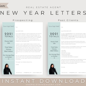 Real Estate New Year Letter, Real Estate Letter, Seller Prospecting Letter, Real Estate Templates, Real Estate Marketing, Farming Letter