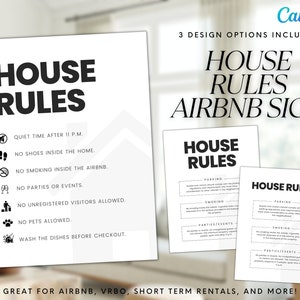 Airbnb House Rules Sign 7 - Real Estate Template