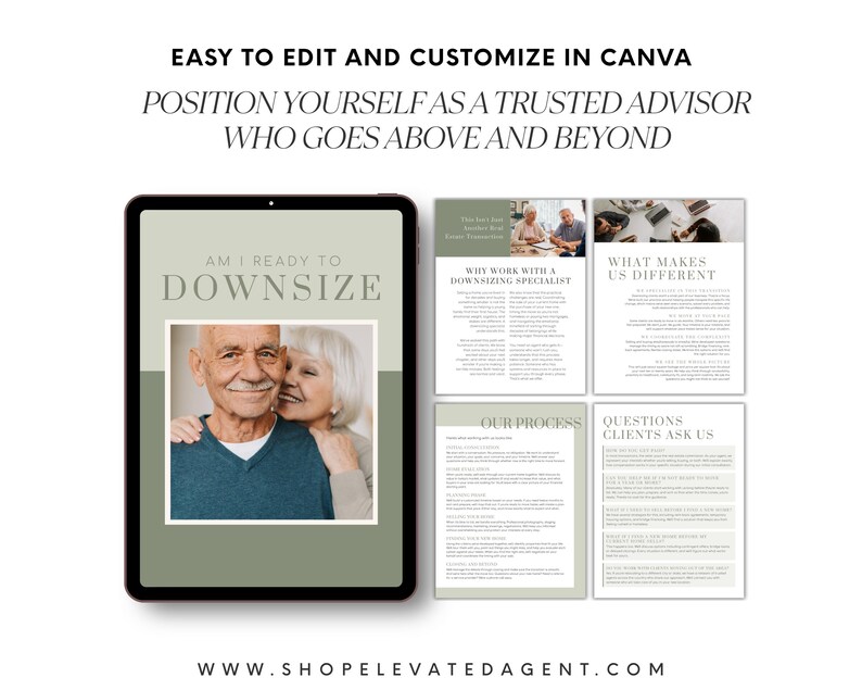 Real Estate Marketing Downsizing Guide Printable Agent Resource Senior Moving Guide Digital Download Retirement Planning Lead Magnet Home image 9