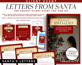 Letters To Santa, Santa Letters, Christmas Real Estate, Real Estate Client Event, Real Estate Marketing, Real Estate Pop By, Realtor Letter