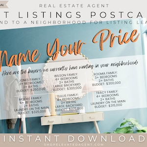 Tengo postal de compradores, postal de bienes raíces, postal de agricultura inmobiliaria, Canva, descarga instantánea, tarjetas de comprador de agentes inmobiliarios, correo inmobiliario