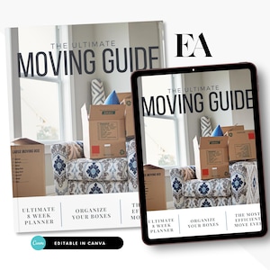 Realtor Moving Guide, Printable Checklist, Canva Template (PDF)