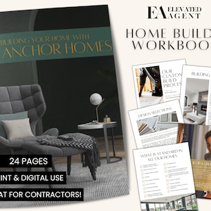 New Construction Guide, New Construction Real Estate, New Home Construction Checklist, Home Building Planner, Construction Template, Builder
