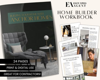 New Construction Guide, New Construction Real Estate, New Home Construction Checklist, Home Building Planner, Construction Template, Builder