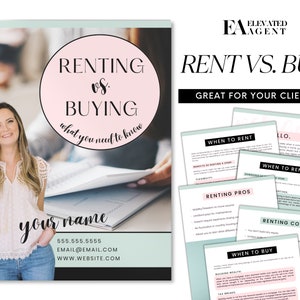 Real Estate Renter Marketing, Renting Vs. Buying, Real Estate Template, Real Estate Marketing, Real Estate, Realtor, Rental Marketing, Rent