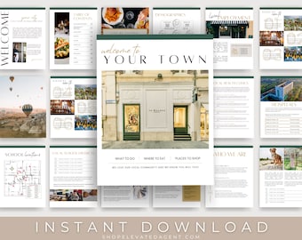 Real Estate Local Guide Template, Realtor Newsletter, Canva (Digital Download)
