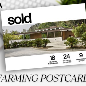 Just Sold Postcard for Real Estate Agents Just Sold Postcard Realtors Postcard Hello Neighbor Postcard Real Estate Farming Postcard Template