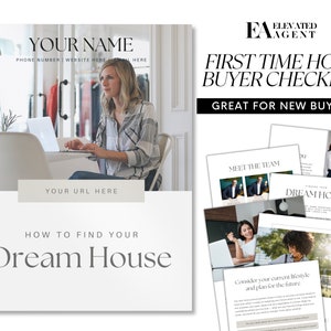 Home Buyer Checklist, First Time Home Buyer, Real Estate Home Buyer Checklist, Real Estate Marketing, Home Buyer Guide, Buyer Presentation