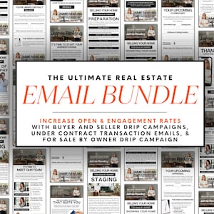 Real Estate Email Bundle, Under Contract Email, Realtor Marketing, Buyer Email, For sale By Owner, Real Estate Template, Home Seller, Canva