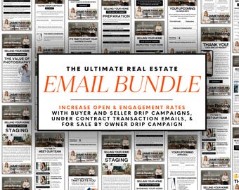 Real Estate Email Bundle, Under Contract Email, Realtor Marketing, Buyer Email, For sale By Owner, Real Estate Template, Home Seller, Canva