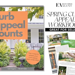 Spring Curb Appeal Workbook, Real Estate Template, Home Seller Packet, Realtor Marketing, Yard Maintenance, Home Design, Canva Flyer