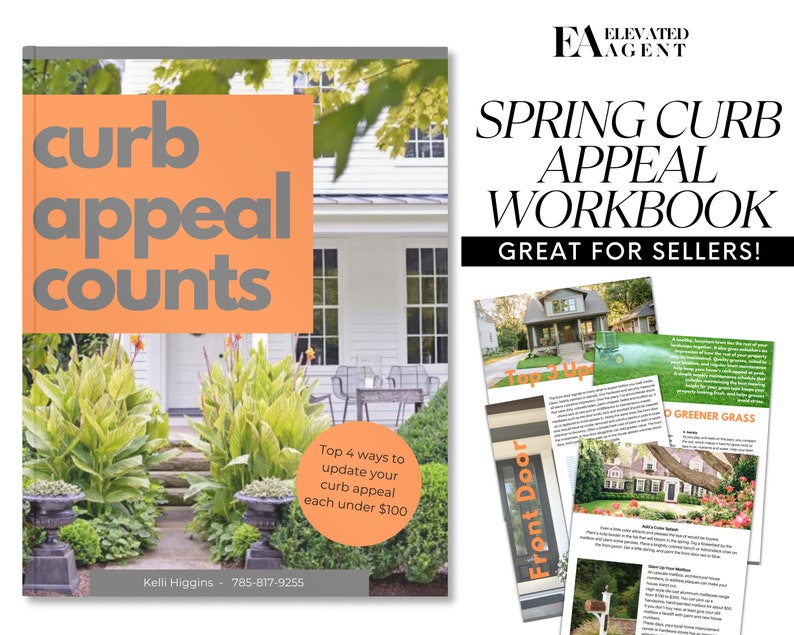 Spring Curb Appeal Workbook, Real Estate Template, Home Seller Packet, Realtor Marketing, Yard Maintenance, Home Design, Canva Flyer