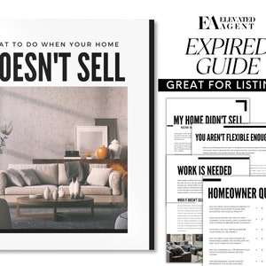 Expired Listing Packet Real Estate Expired Listing Guide Expired Listing Letter, Expired Listing, Listing Presentation, Real Estate Farming