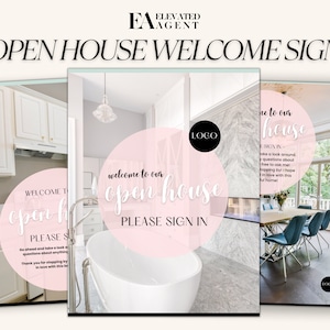 Open House Welcome, Open House Marketing, Real Estate Marketing, Open House Flyer, Real Estate Templates, Canva Template, Realtor Open House