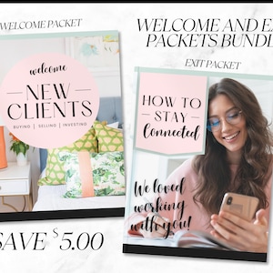Real Estate Client Packet, Real Estate Bundle, Real Estate Template, Real Estate Marketing, Home Buyer, Home Seller, Realtor, Exit Packet