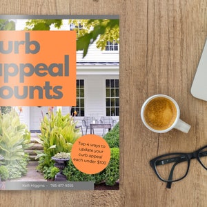 Spring Curb Appeal Workbook, Real Estate Template, Home Seller Packet, Realtor Marketing, Yard Maintenance, Home Design, Canva Flyer