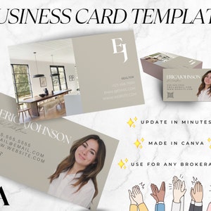 Plantilla de tarjeta de visita, tarjeta de visita inmobiliaria, agricultura inmobiliaria, marketing inmobiliario, tarjeta de visita Canva, tarjeta de visita personalizada