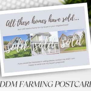 Tengo postal de compradores, postal de bienes raíces, postal de agricultura inmobiliaria, Canva, descarga instantánea, tarjetas de comprador de agentes inmobiliarios, correo inmobiliario