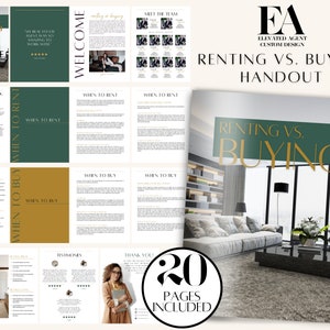 Rent or Buy A House, Renting Vs. Buying, Home Buyer, Buyer Presentation, Real Estate Marketing, Renter Marketing, Realtor Templates, Renter