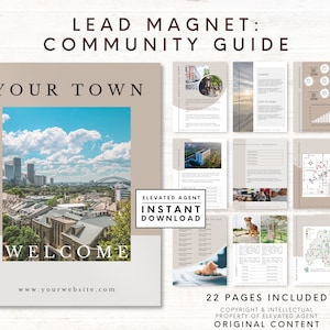 Real Estate Local Guide Template Neighborhood Guide Real Estate Community Guide Real Estate Magazine Realtor Community Newsletter City Guide