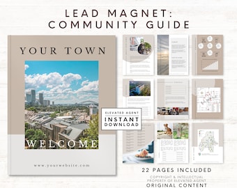 Real Estate Local Guide Template Neighborhood Guide Real Estate Community Guide Real Estate Magazine Realtor Community Newsletter City Guide