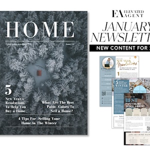 Real Estate Newsletter Template, Real Estate Marketing, Realtor Newsletter, Real Estate Flyer, Real Estate Printable, Canva, Realtor, PDf