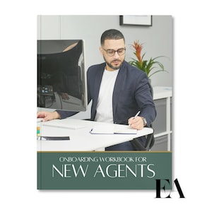 Real Estate Agent Onboarding Workbook, Recruitment Guide, New Agent Marketing, Real Estate Team, Real Estate Broker, New Agent Onboarding