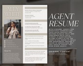 Real Estate Agent Resume Template, Realtor CV, Canva